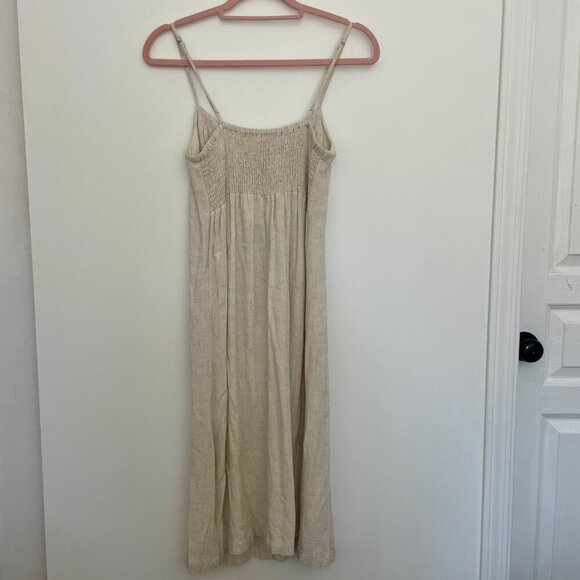 Gentle Fawn Wesley Linen Dress Beige XS | Cottagecore Boho Minimalist Chic - Picture 5 of 9